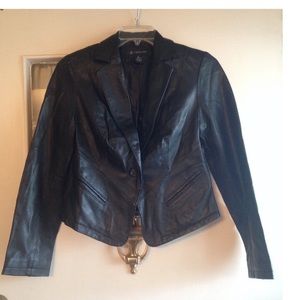 100% leather blazer